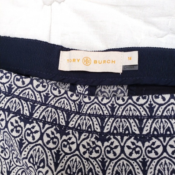 Tory Burch Heidi Slim Fit Pant Navy & White - Picture 4 of 4